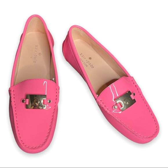 kate spade Shoes Kate Spade Deck Loafers Carmen Candy Pink Patent Gold Hardware Poshmark